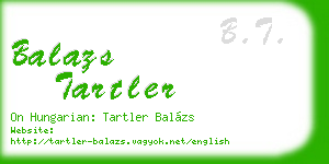 balazs tartler business card